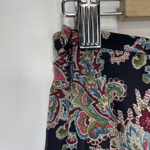 Charter Club Women Silk Skirt Sz 6 Wrap Paisley Floral - Picture 9 of 15